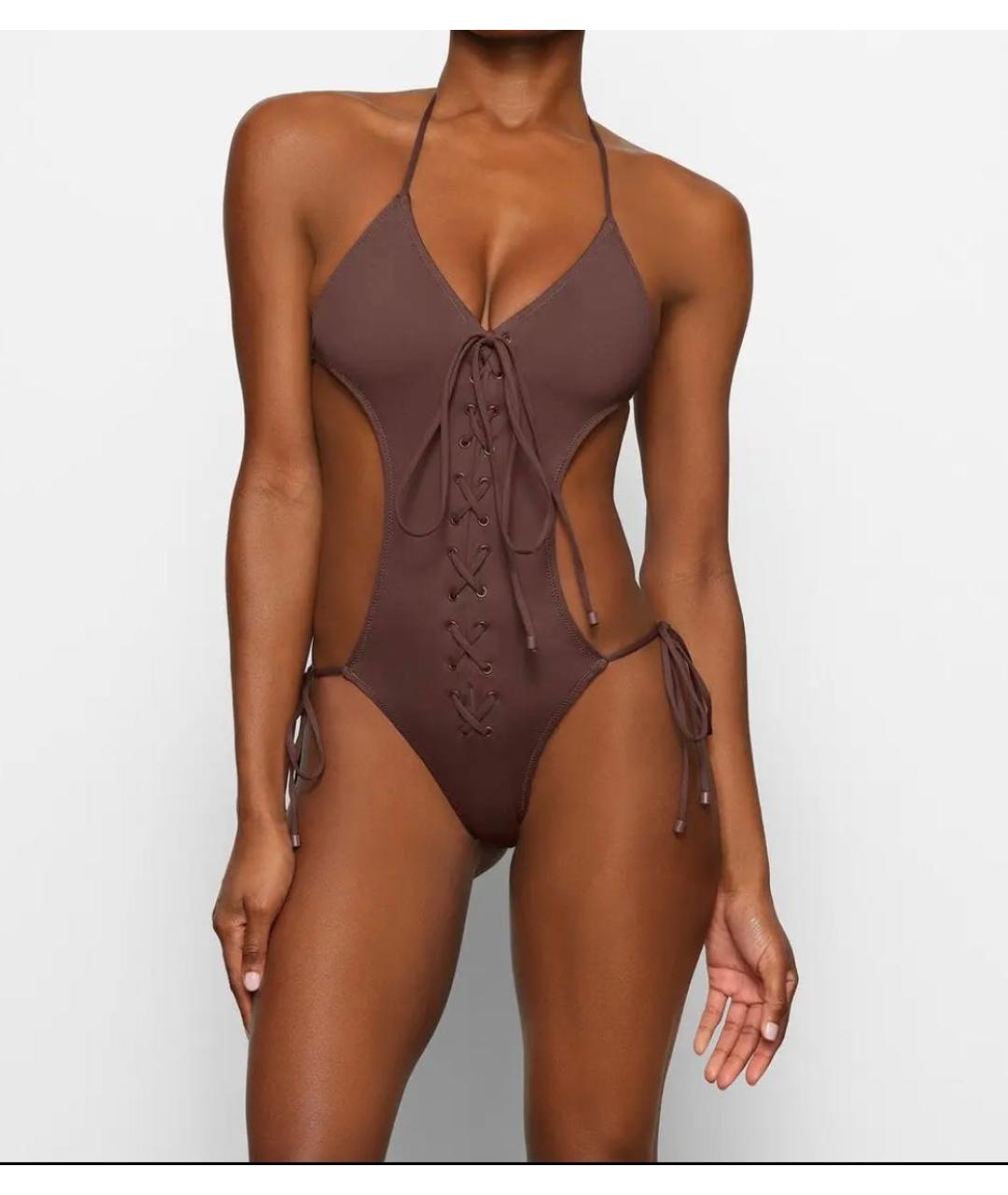 SKIMS Коричневый купальник, фото 2
