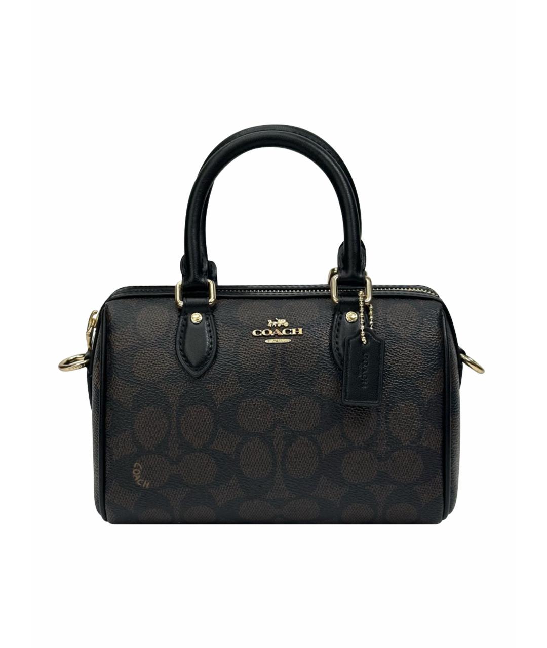 COACH Коричневая сумка с короткими ручками, фото 1