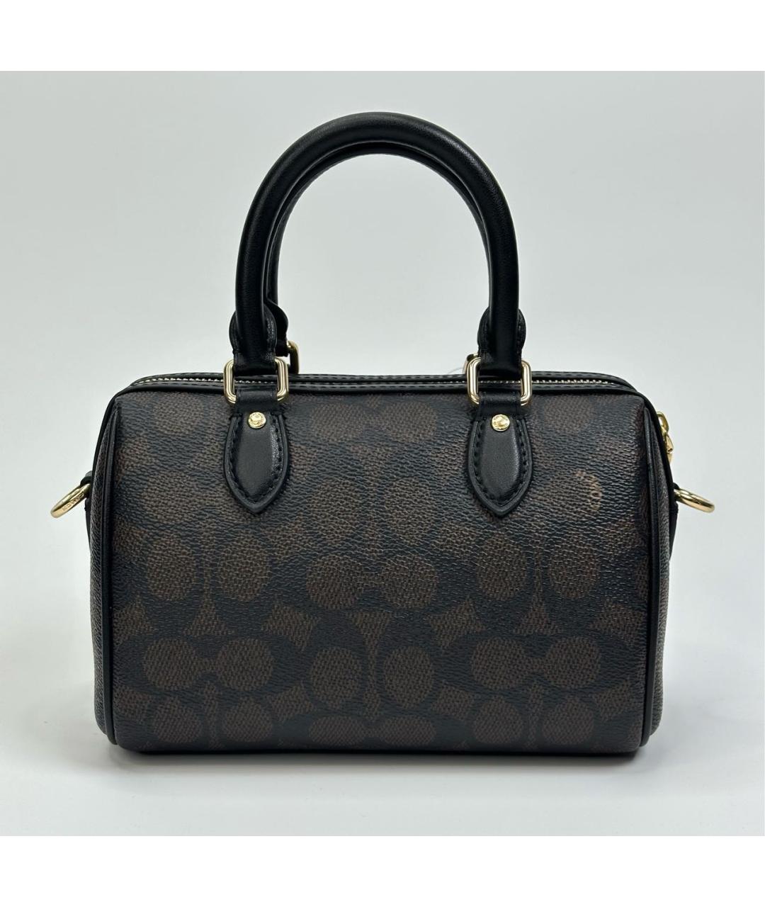 COACH Коричневая сумка с короткими ручками, фото 3