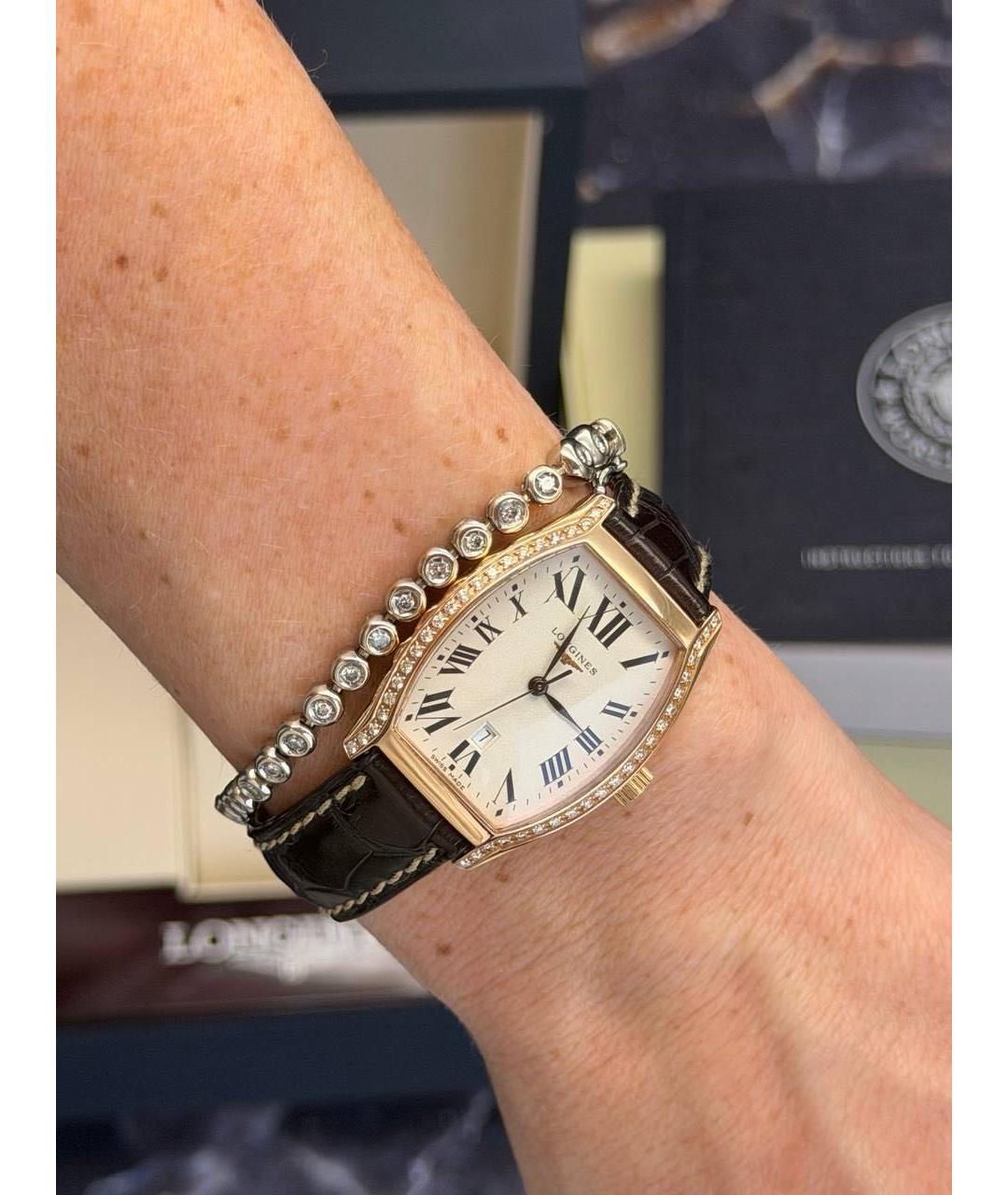 LONGINES Серебряные часы из розового золота, фото 3