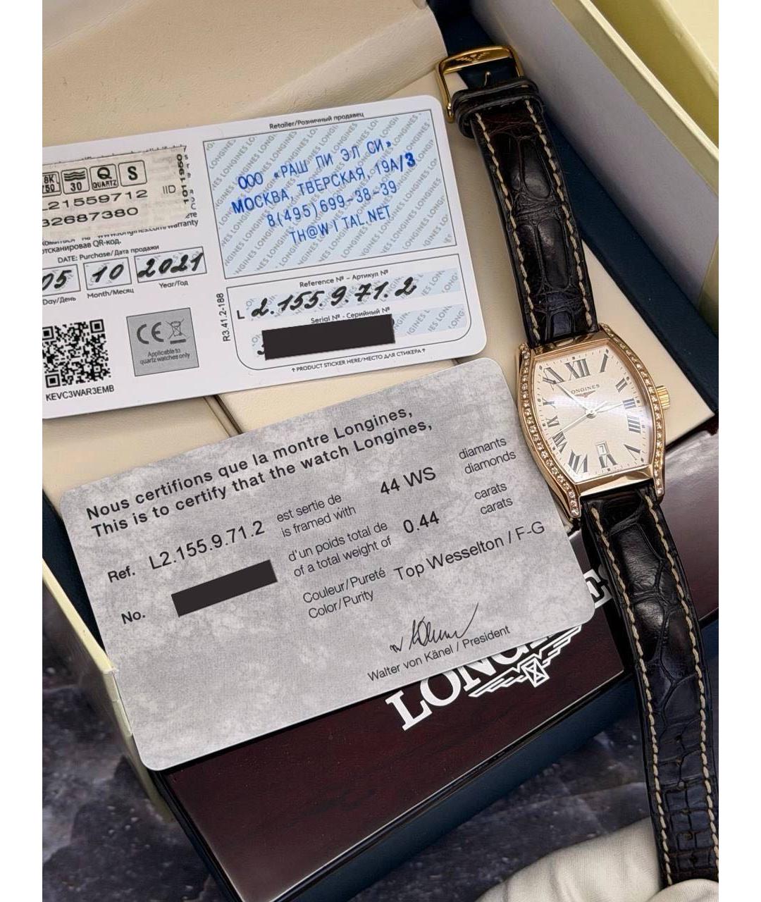 LONGINES Серебряные часы из розового золота, фото 7