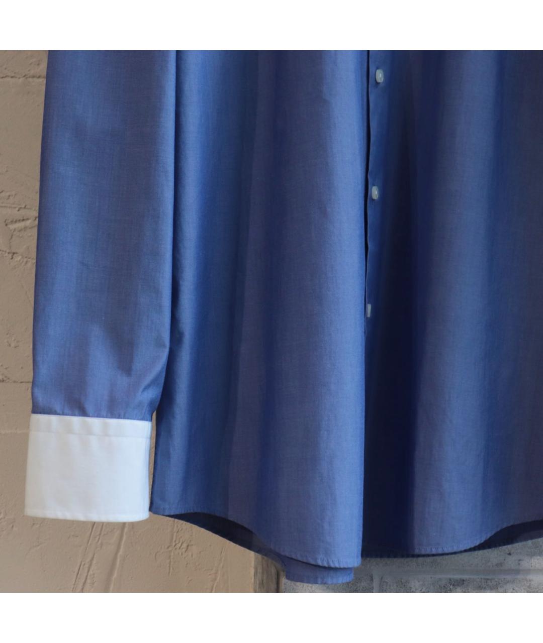 HUGO BOSS Синяя хлопковая классическая рубашка, фото 5