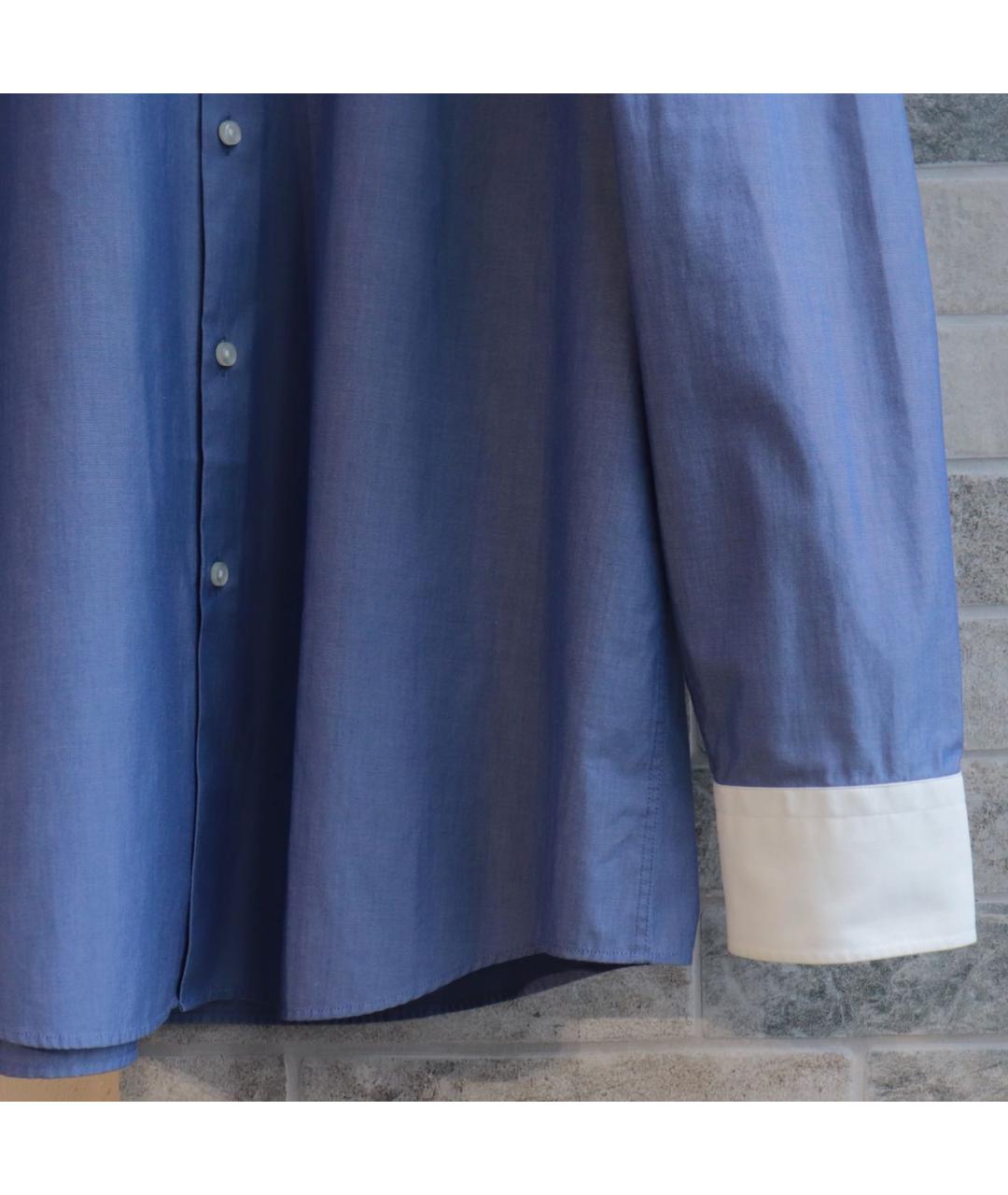 HUGO BOSS Синяя хлопковая классическая рубашка, фото 6