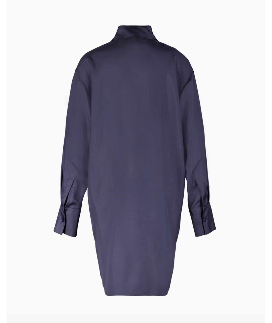 ROHE Темно-синяя шелковая рубашка, фото 2