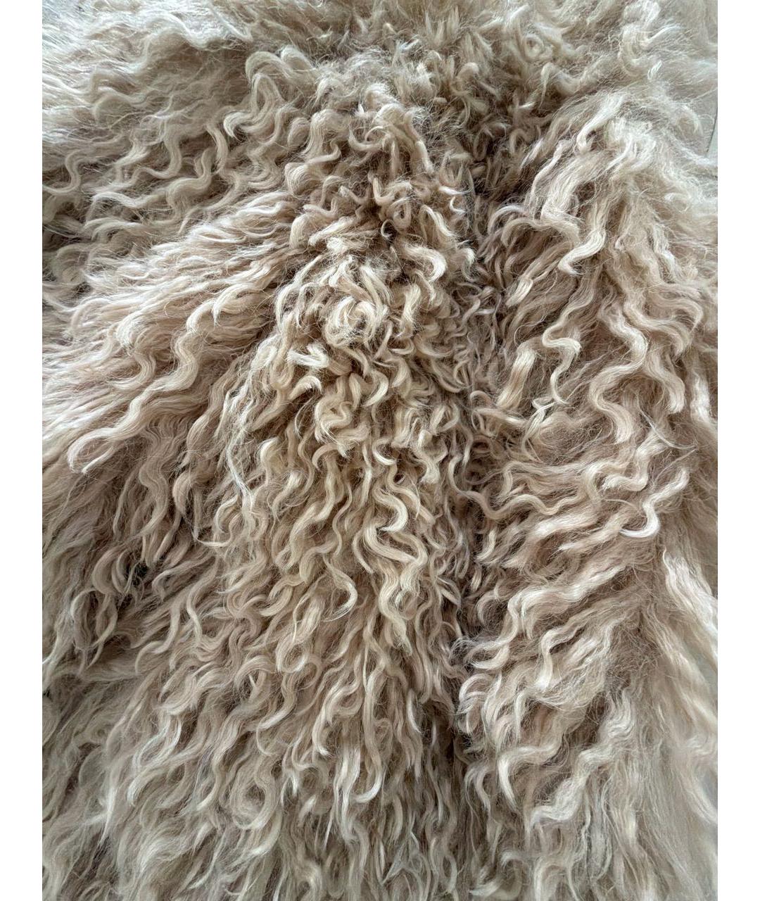 ISABEL MARANT Бежевая полиэстеровая шуба, фото 4