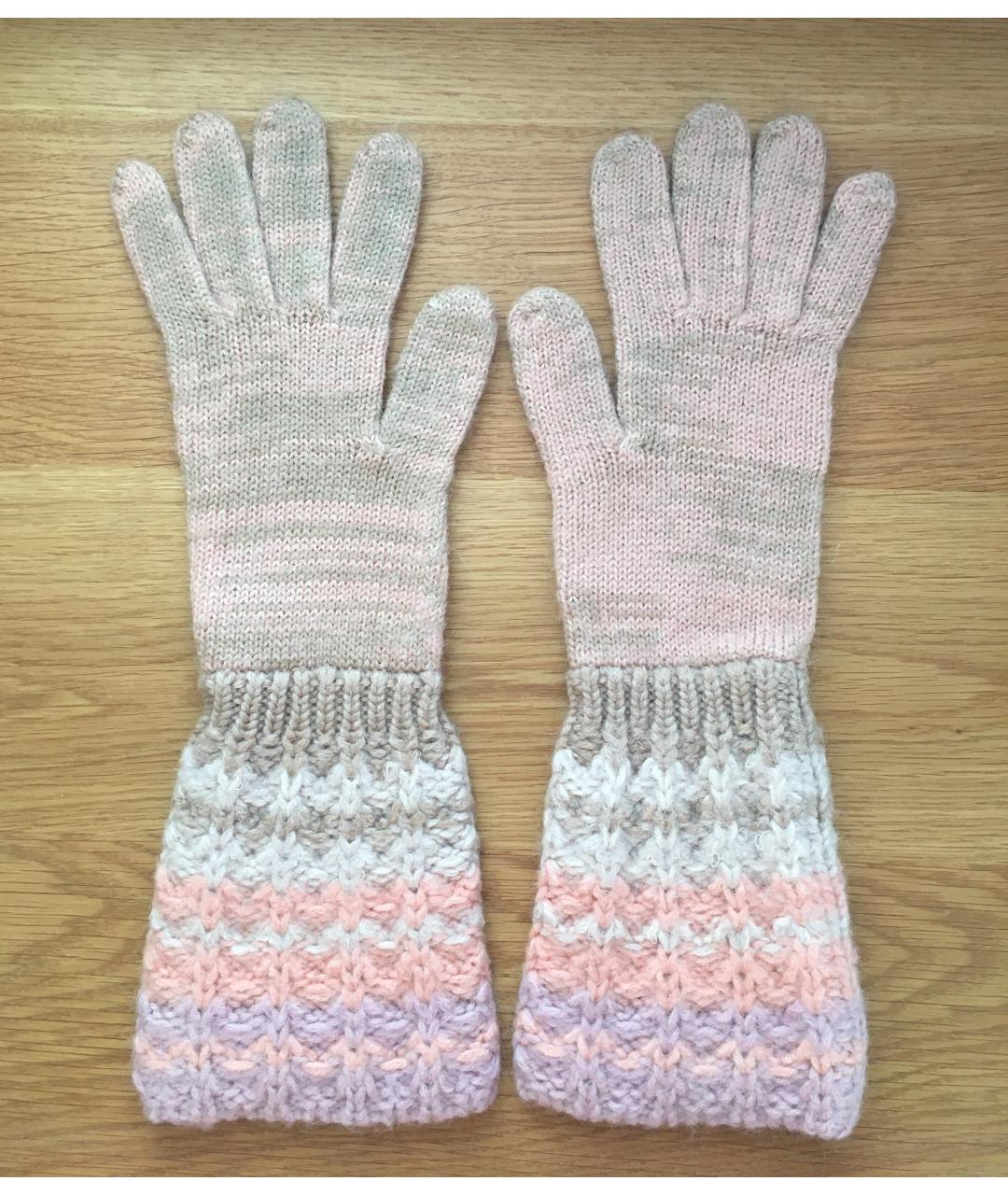 MISSONI Розовые шерстяные перчатки, фото 7