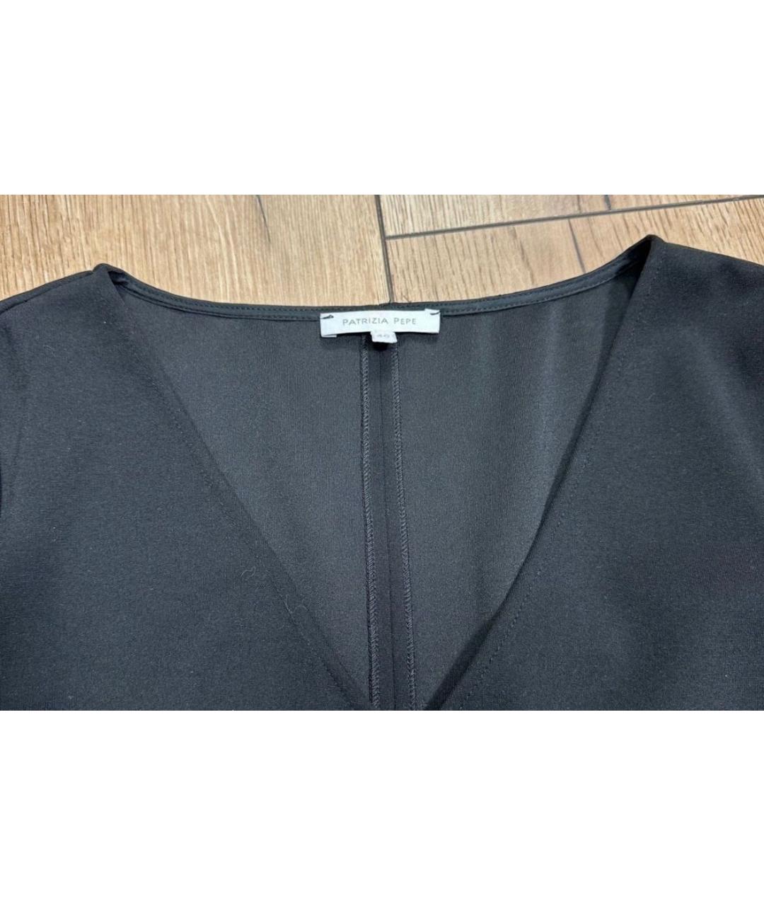 PATRIZIA PEPE Черное полиэстеровое повседневное платье, фото 4