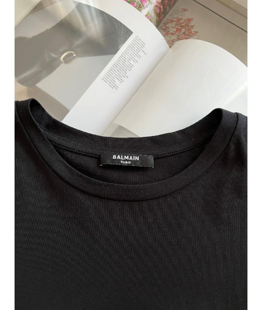 BALMAIN Черная футболка, фото 5
