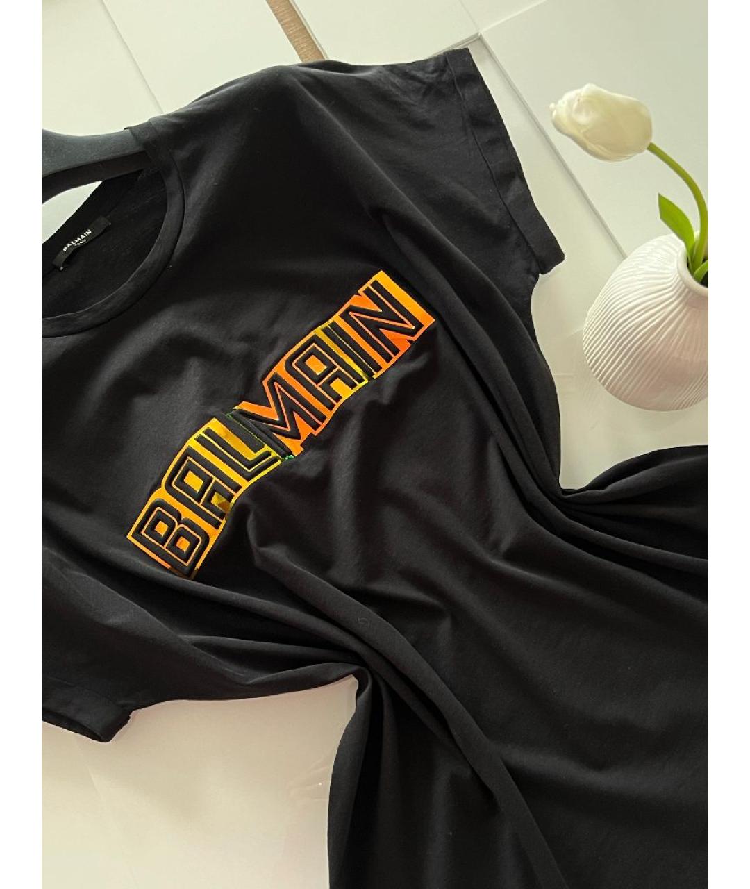 BALMAIN Черная футболка, фото 4
