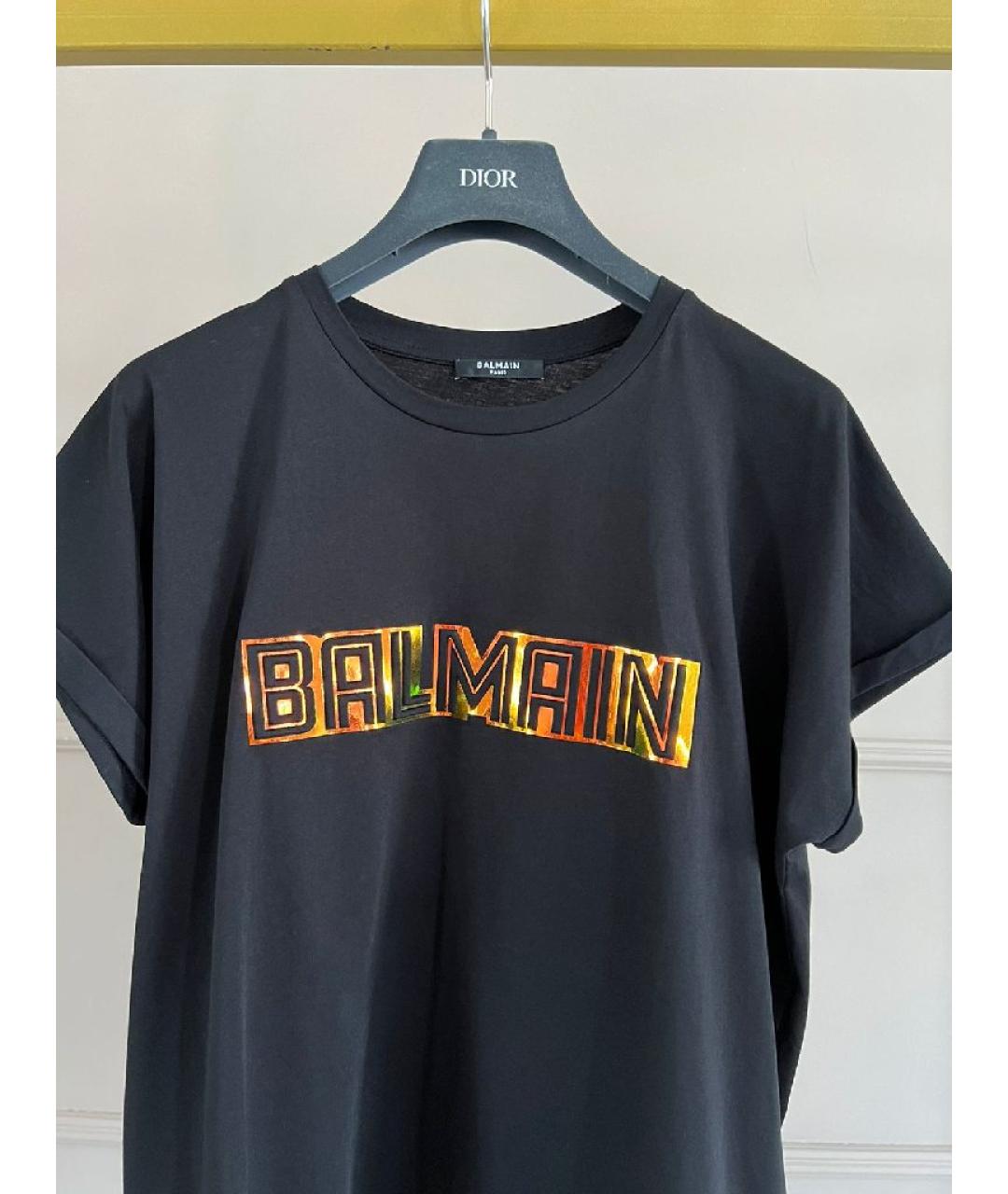 BALMAIN Черная футболка, фото 3