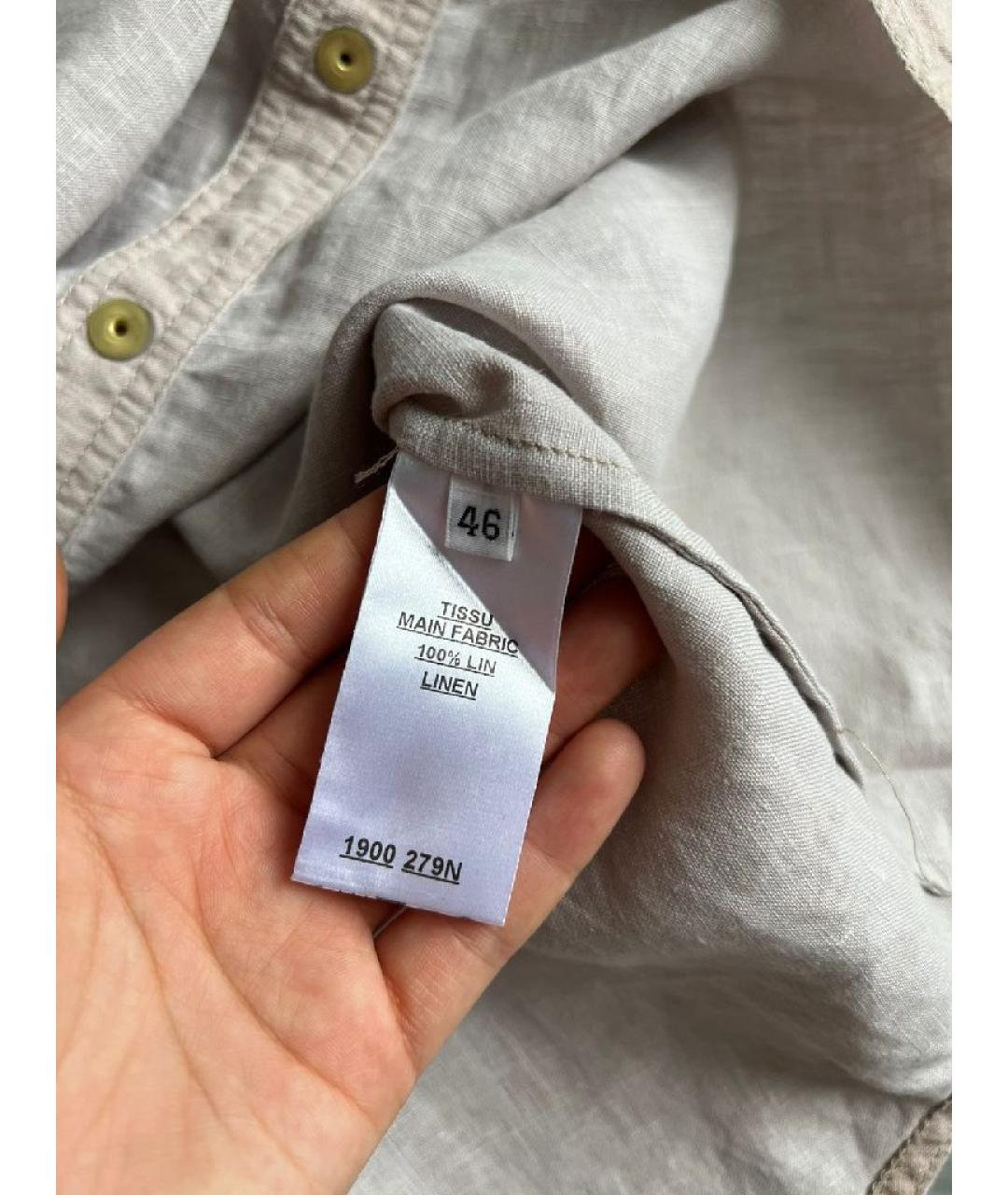 BALMAIN Бежевая льняная рубашка, фото 6