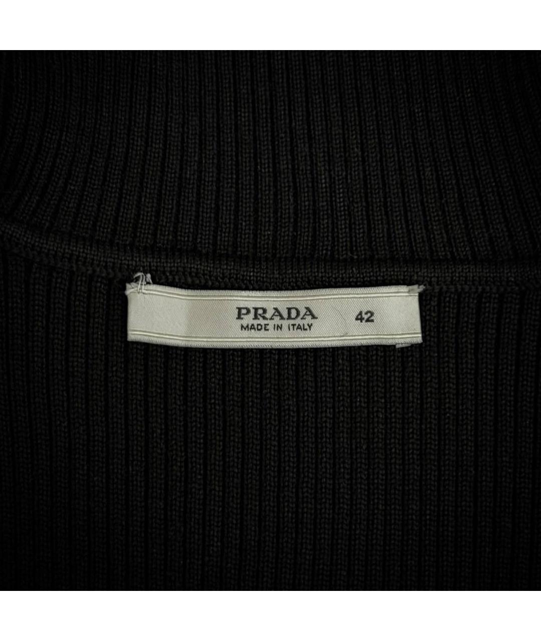 PRADA Черный шерстяной джемпер / свитер, фото 4