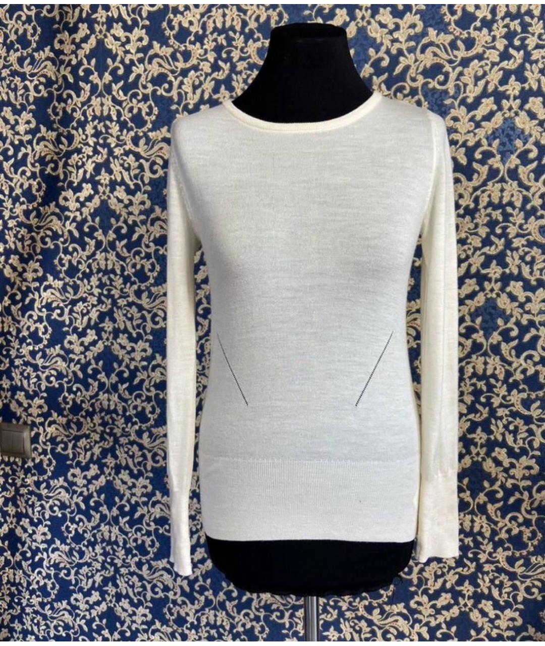 PATRIZIA PEPE Белый шерстяной джемпер / свитер, фото 7