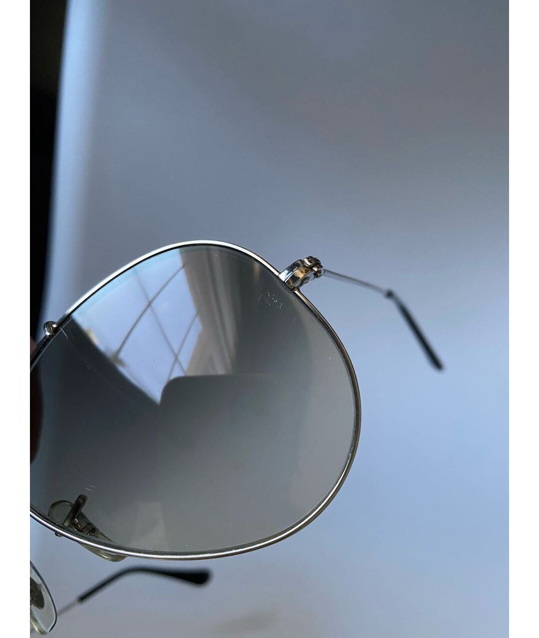 RAY BAN Серебряные металлические солнцезащитные очки, фото 4