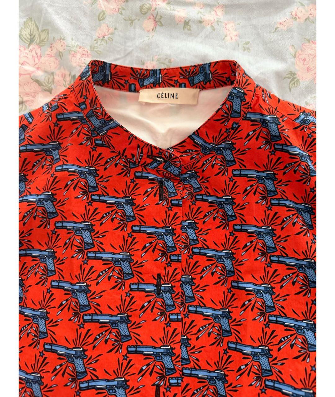 CELINE Оранжевая хлопковая рубашка, фото 2
