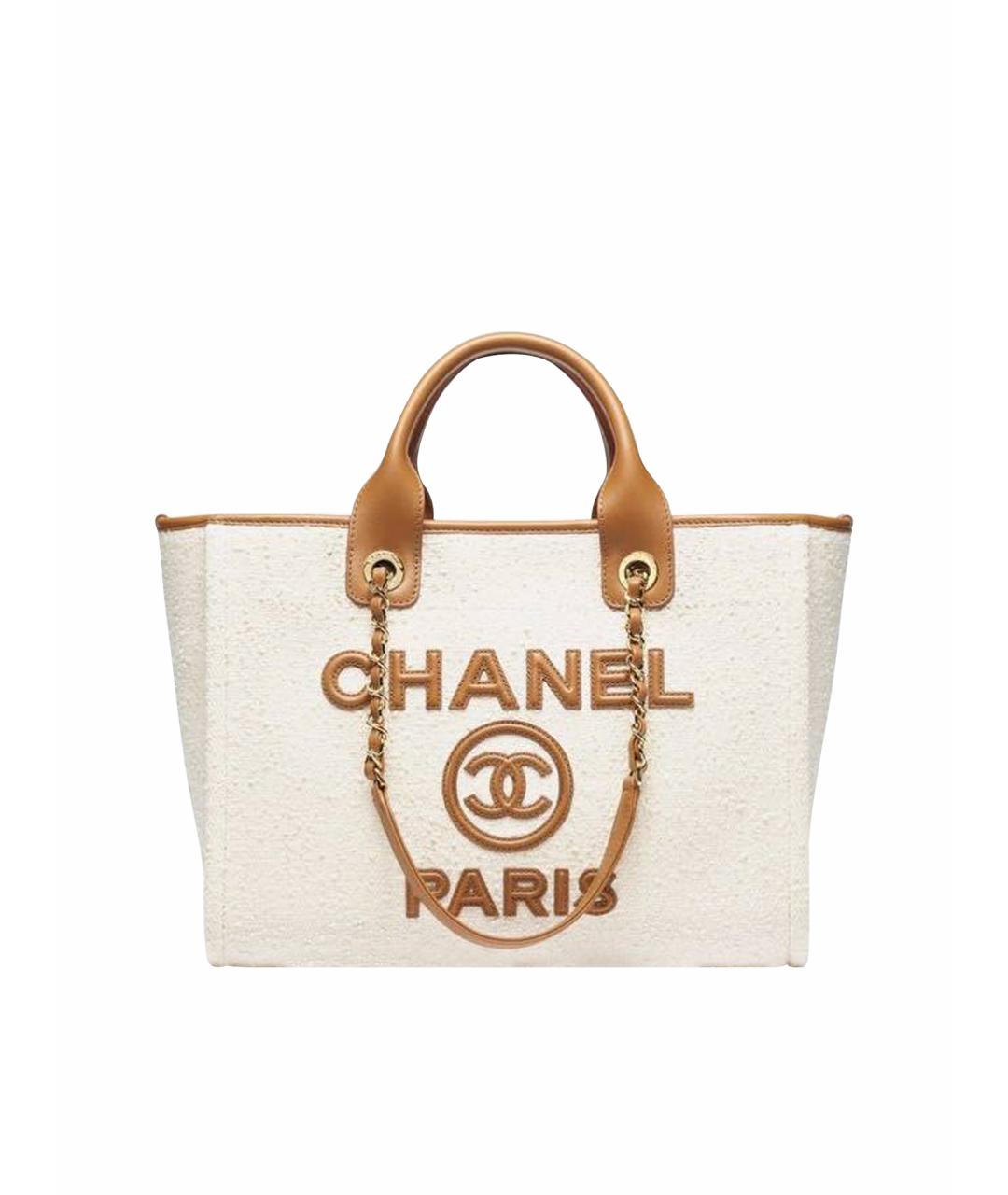 CHANEL Бежевая сумка с короткими ручками, фото 1