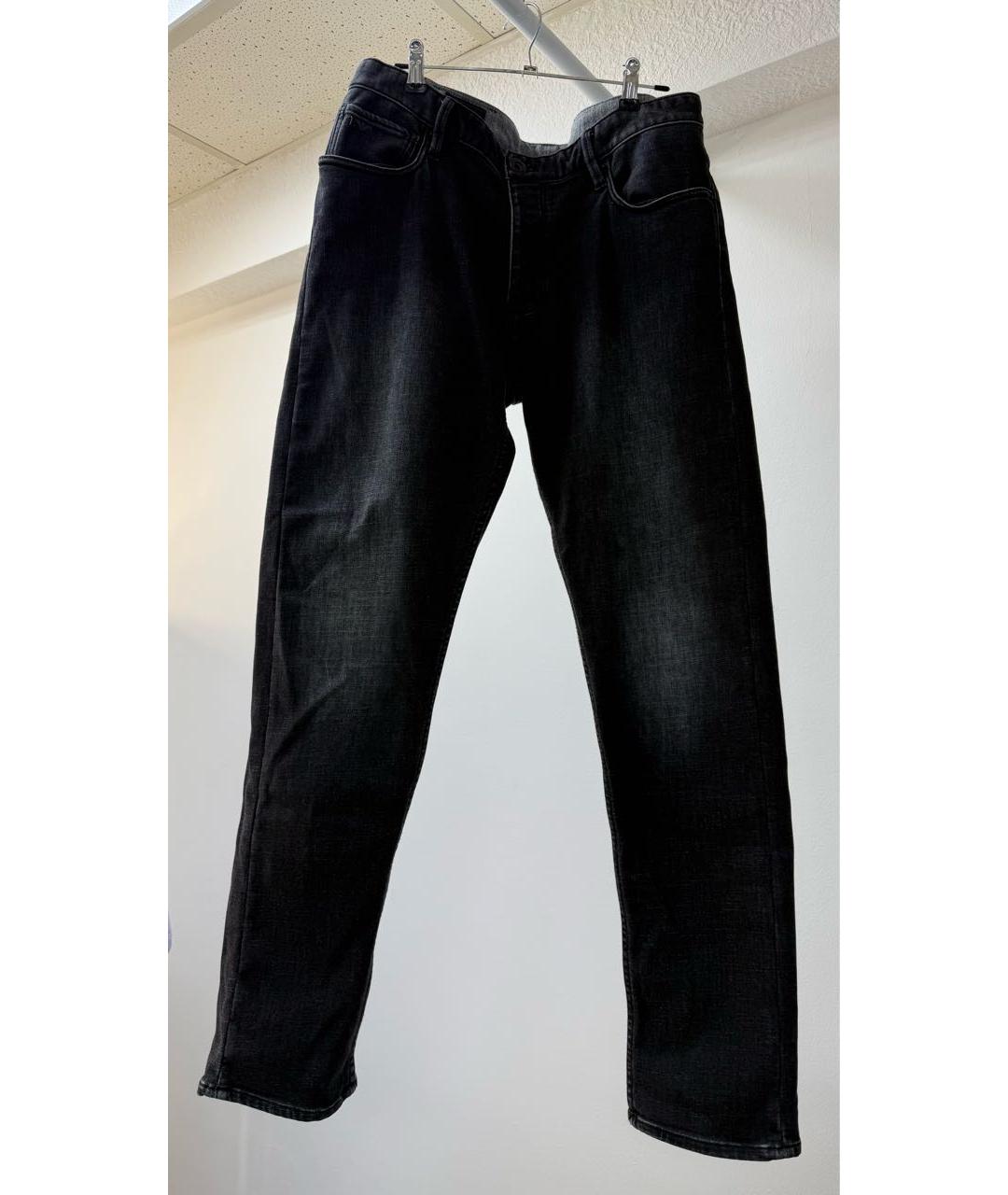 EMPORIO ARMANI Черные хлопковые джинсы скинни, фото 5