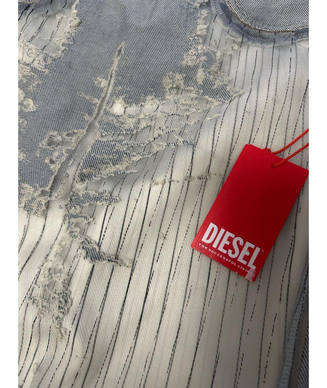 DIESEL Голубая деним юбка макси, фото 4