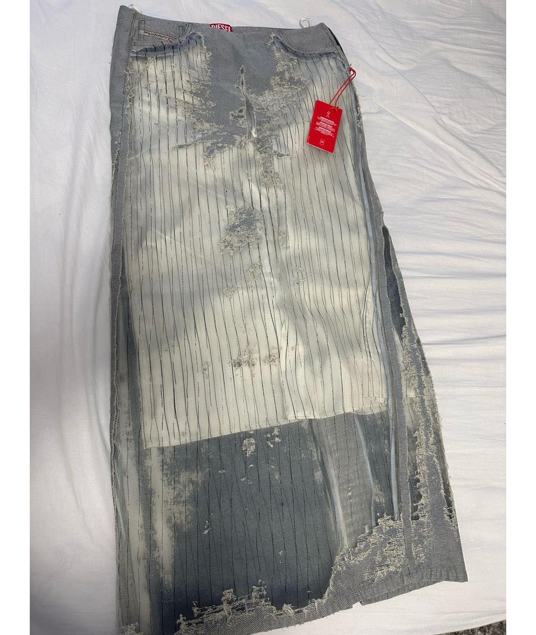 DIESEL Голубая деним юбка макси, фото 6