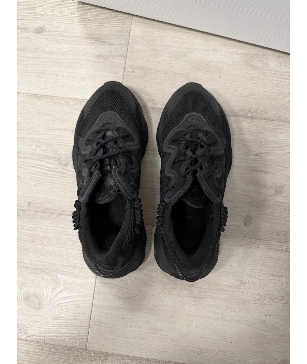 ADIDAS Черные текстильные низкие кроссовки / кеды, фото 3