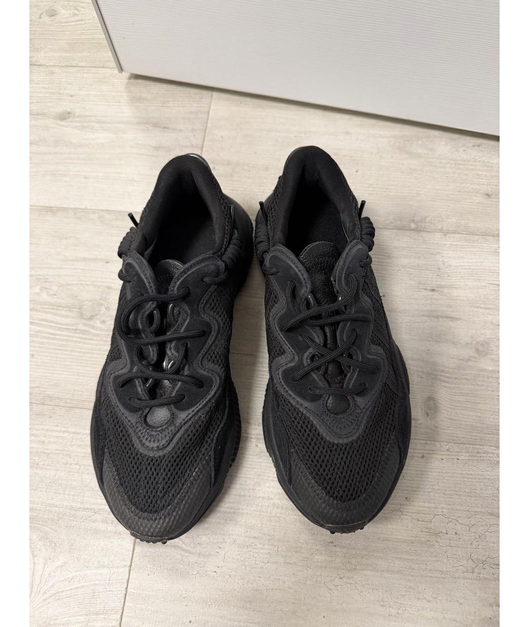 ADIDAS Черные текстильные низкие кроссовки / кеды, фото 2