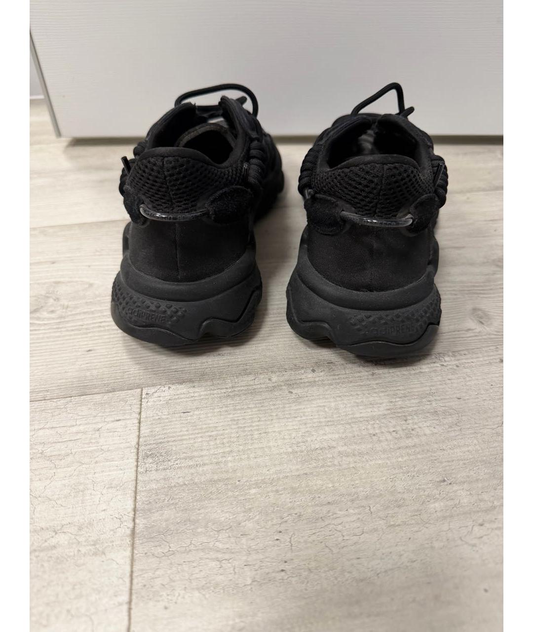 ADIDAS Черные текстильные низкие кроссовки / кеды, фото 4