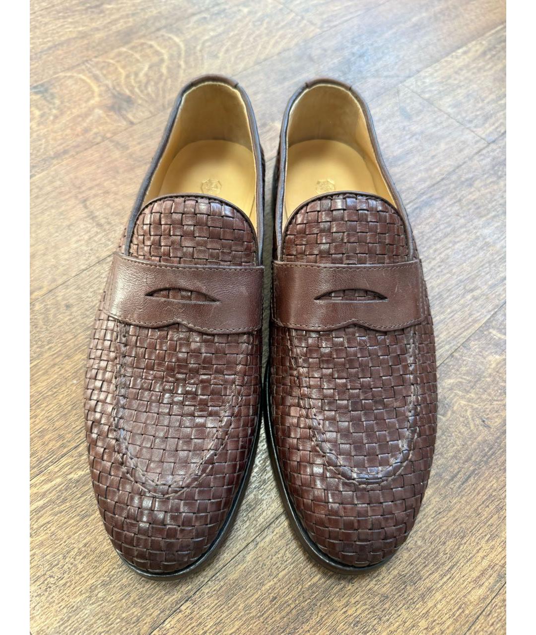 BRUNELLO CUCINELLI Коричневые кожаные мокасины, фото 2