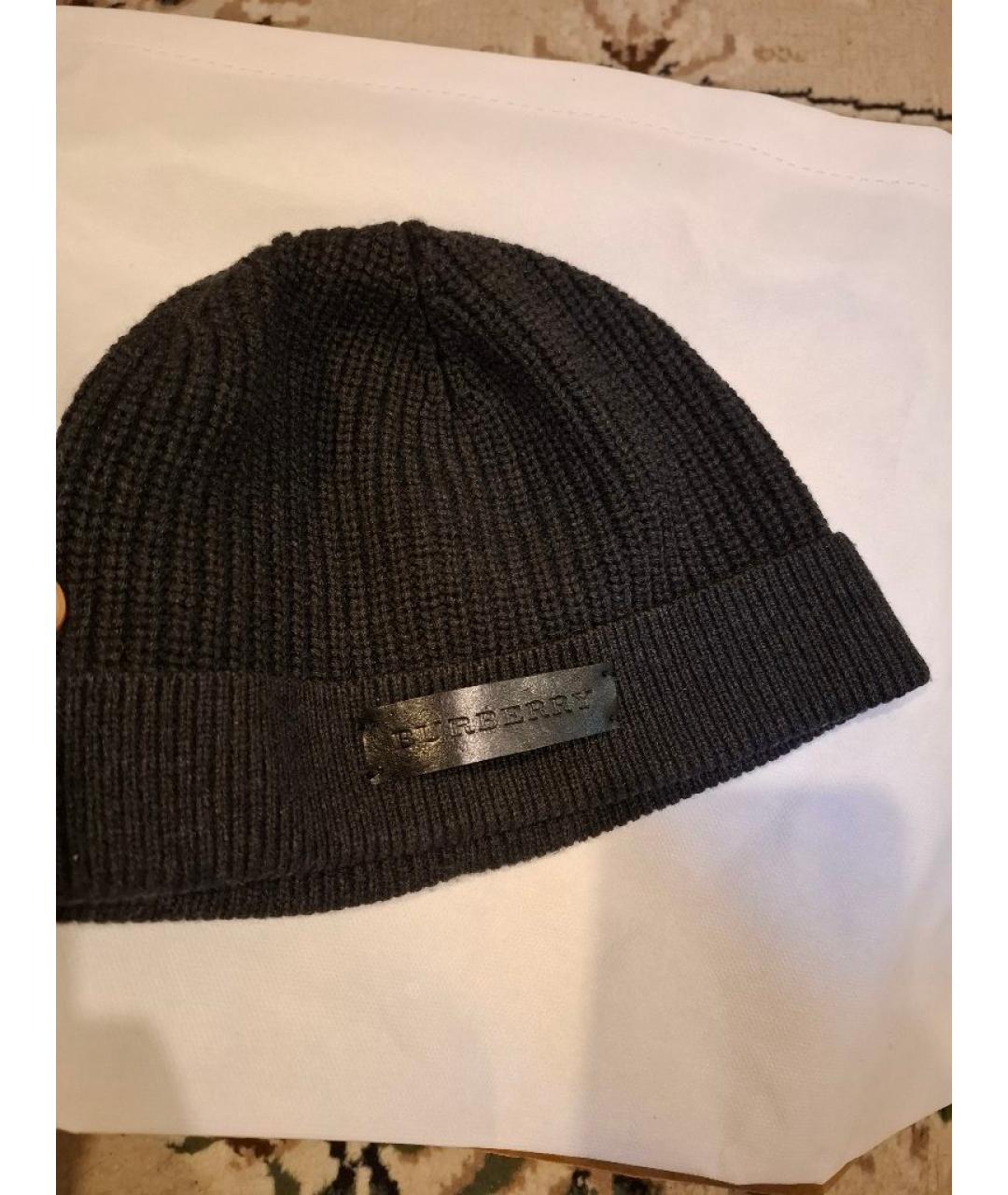 BURBERRY Серая кашемировая шапка, фото 4