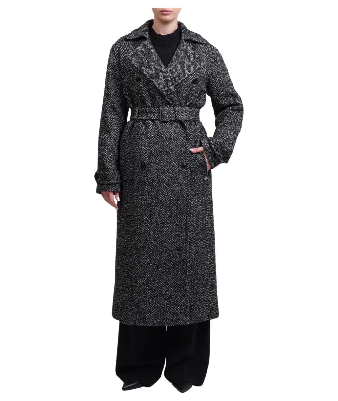 HUGO Серое хлопковое пальто, фото 1