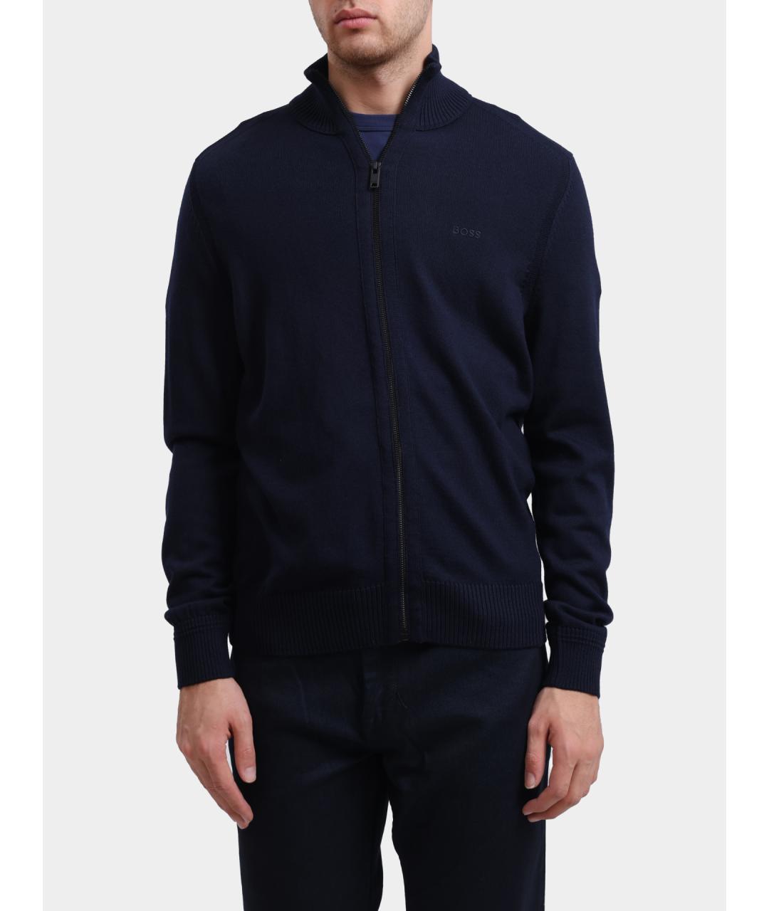 HUGO BOSS Темно-синий шерстяной джемпер / свитер, фото 6