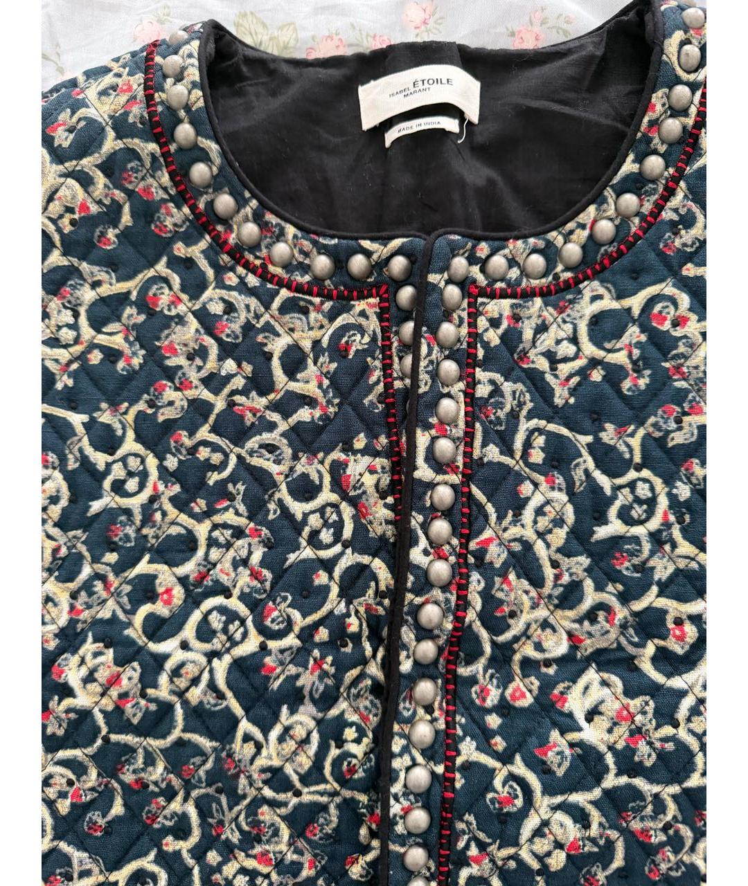 ISABEL MARANT ETOILE Темно-синий хлопковый жилет, фото 3