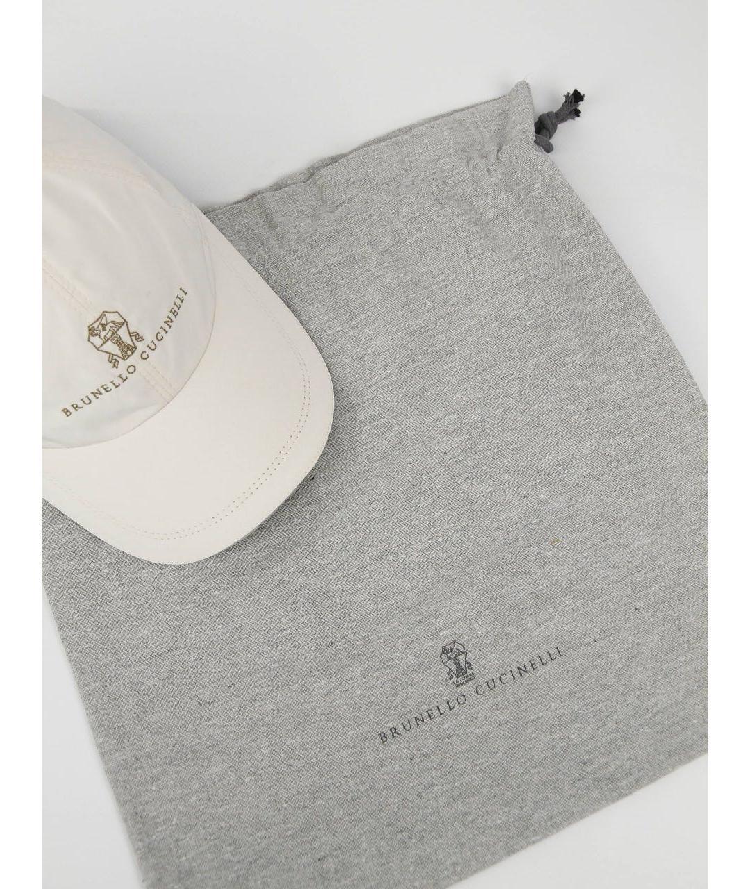 BRUNELLO CUCINELLI Бежевая хлопковая кепка/бейсболка, фото 8