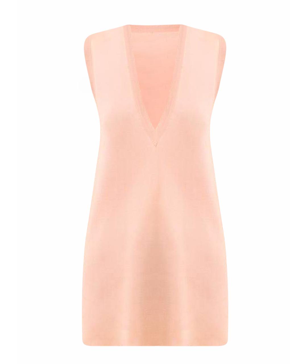 CHANEL Бежевая шелковая майка, фото 1