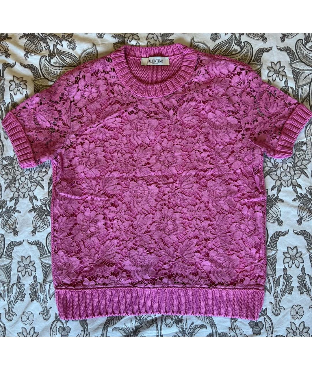 VALENTINO Розовый хлопковый джемпер / свитер, фото 7