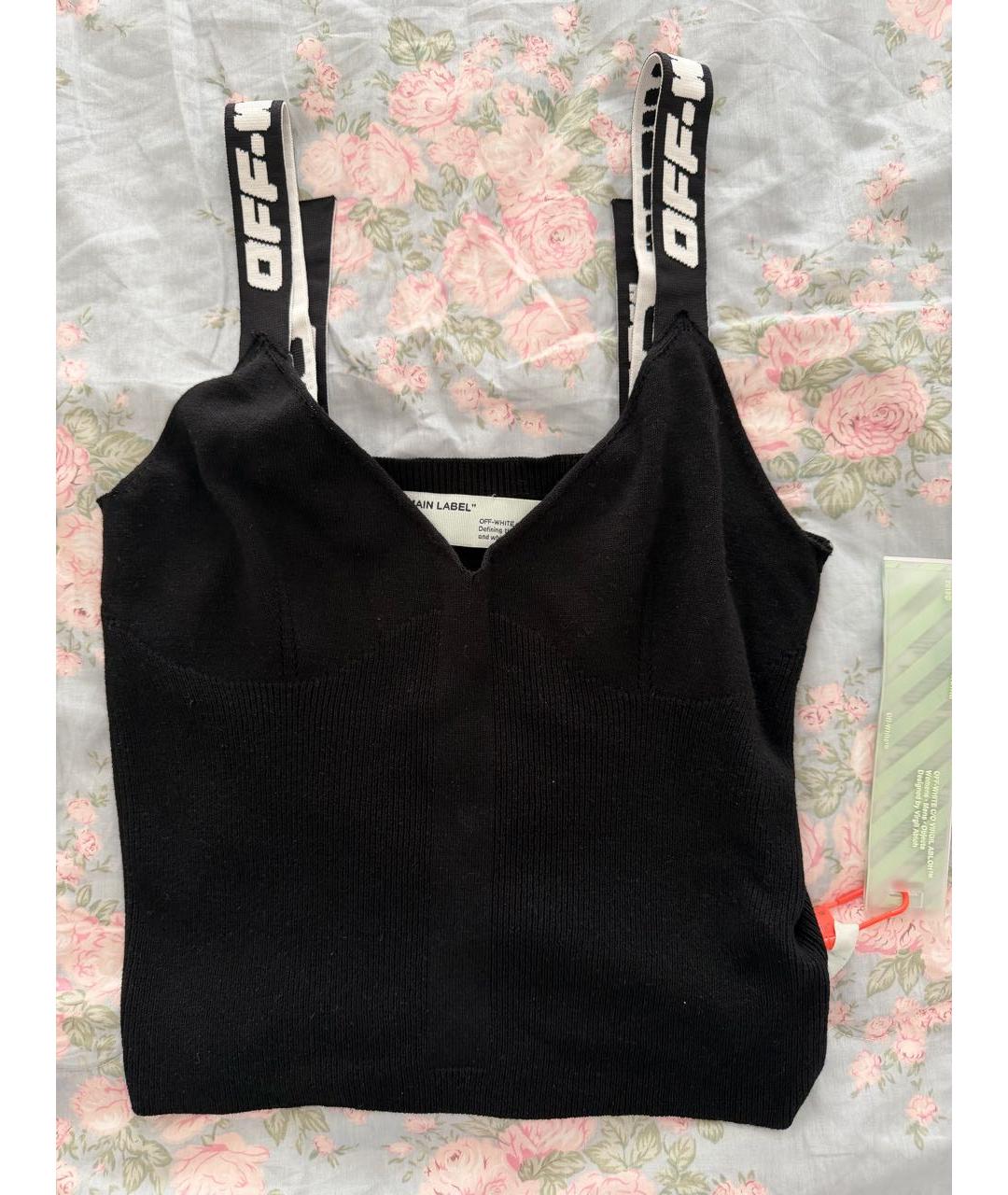 OFF-WHITE Черная майка, фото 4