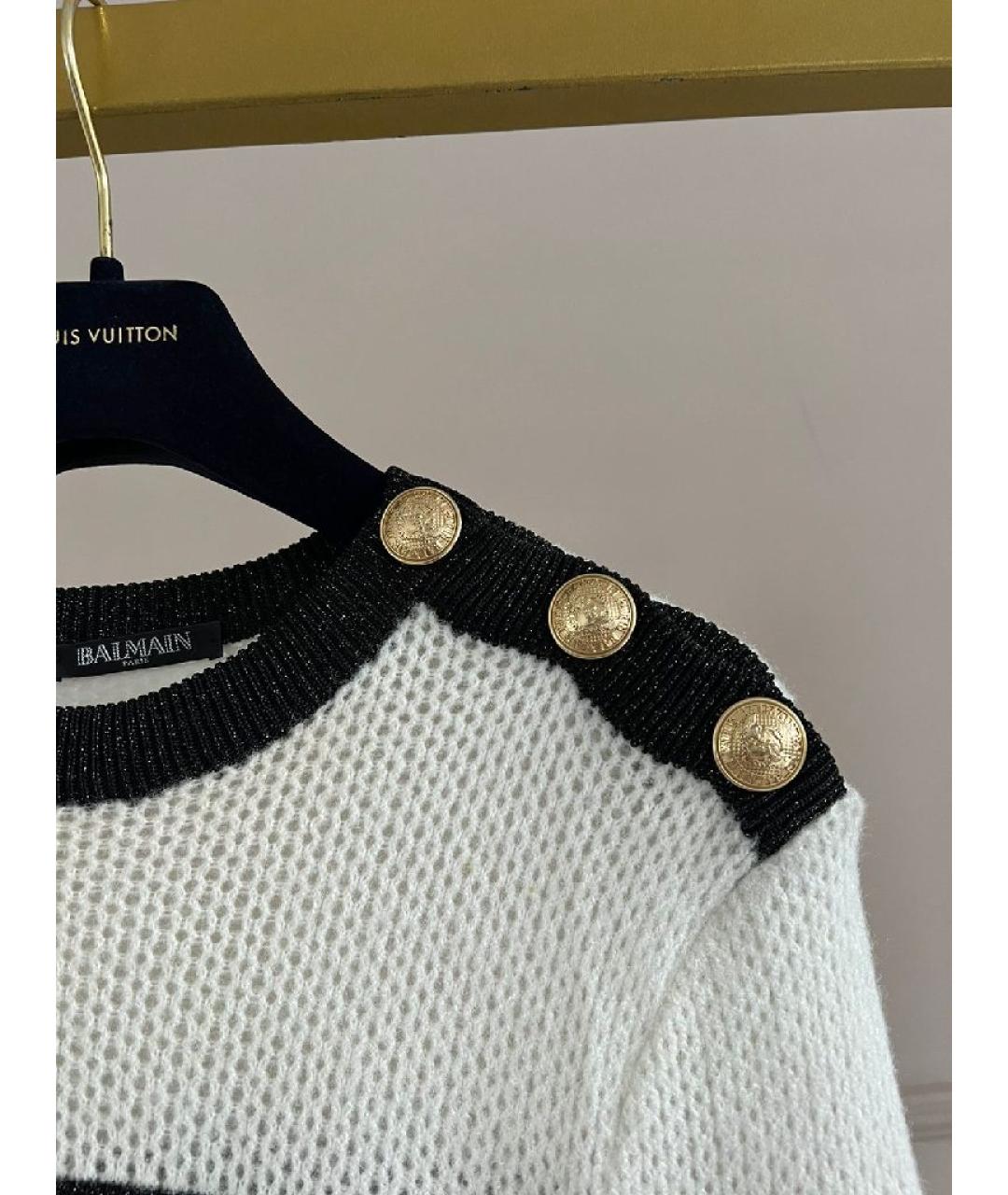 BALMAIN Белый джемпер / свитер, фото 4