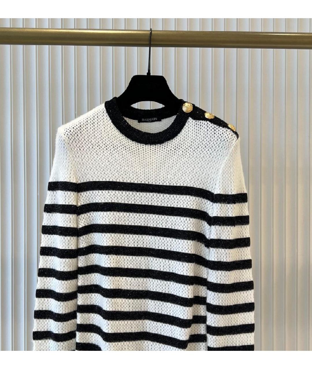 BALMAIN Белый джемпер / свитер, фото 3