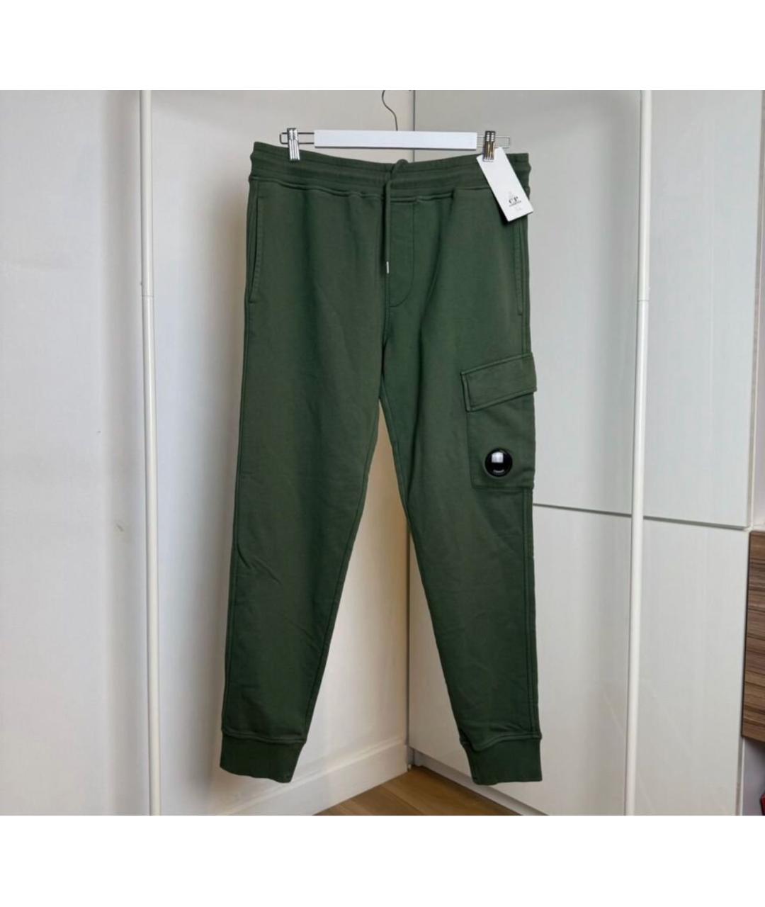 CP COMPANY Зеленые хлопковые повседневные брюки, фото 2