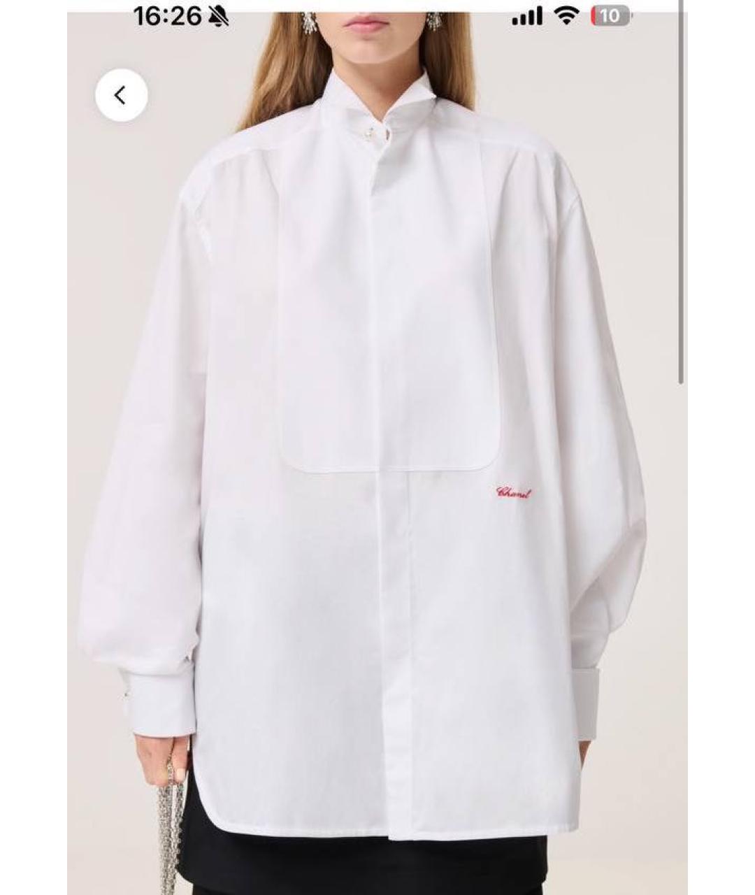 CHANEL Белая хлопковая рубашка, фото 4