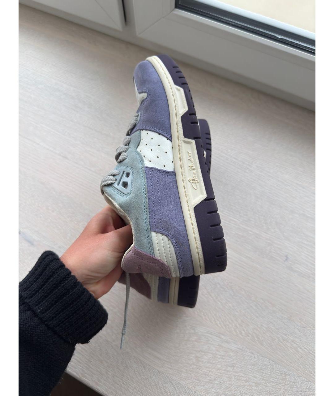 ACNE STUDIOS Фиолетовые замшевые кроссовки, фото 5