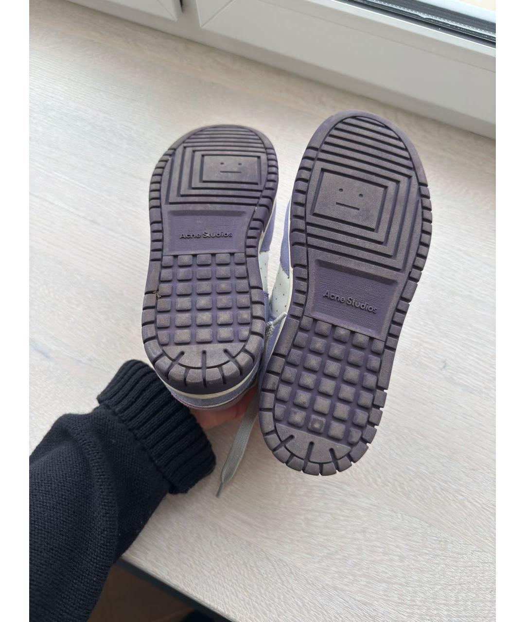 ACNE STUDIOS Фиолетовые замшевые кроссовки, фото 4