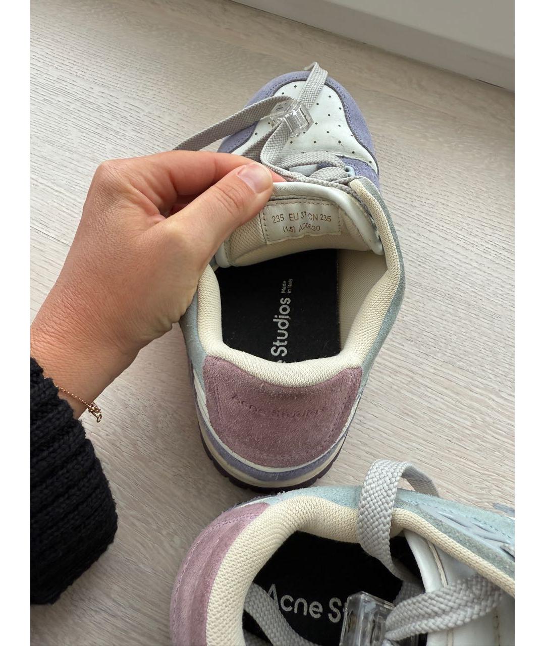 ACNE STUDIOS Фиолетовые замшевые кроссовки, фото 3