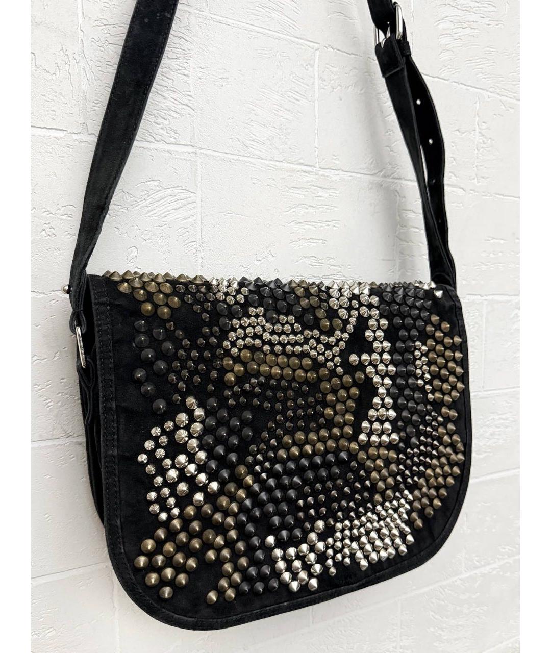 BALMAIN Черная замшевая сумка через плечо, фото 4