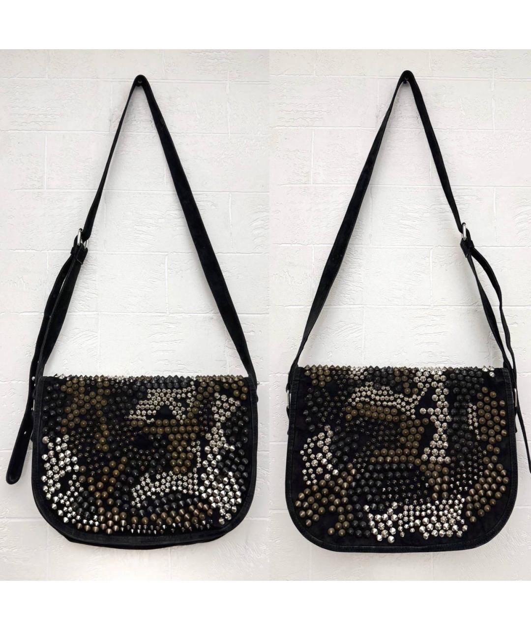 BALMAIN Черная замшевая сумка через плечо, фото 6