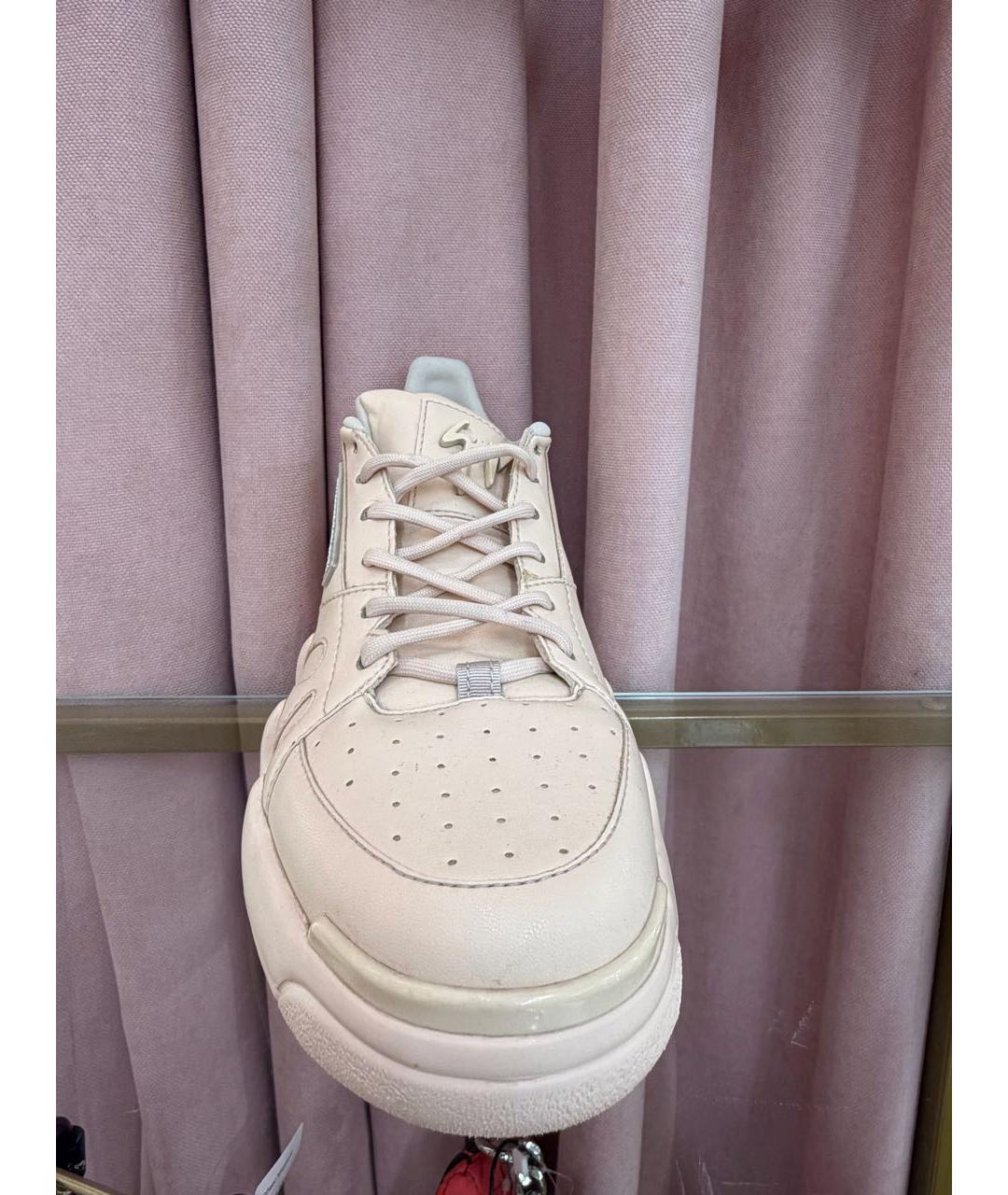 GIUSEPPE ZANOTTI DESIGN Бежевые кожаные кроссовки, фото 2