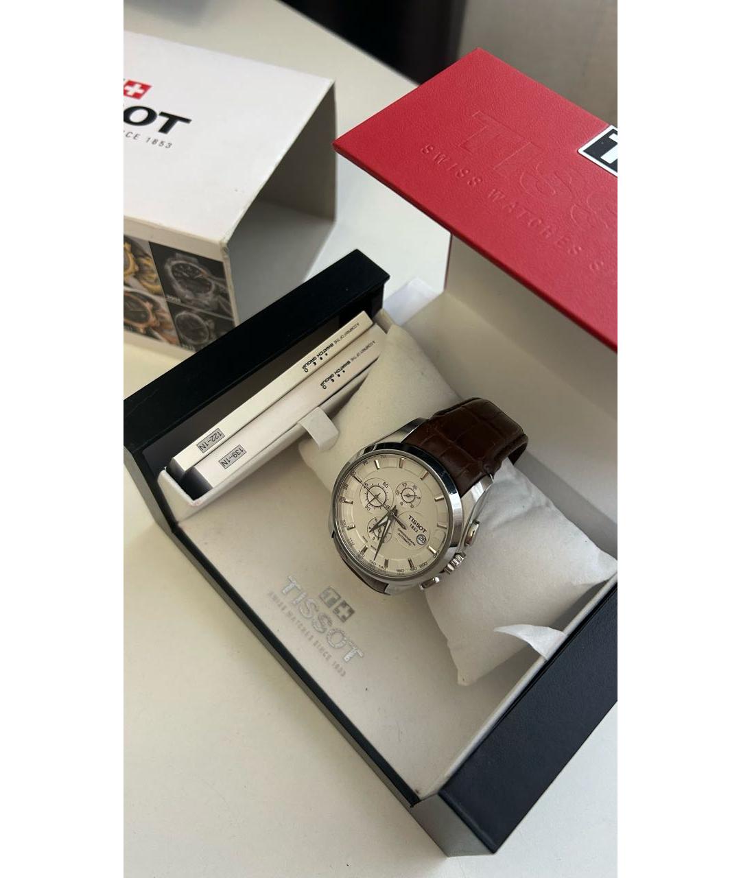 TISSOT Белые часы, фото 4