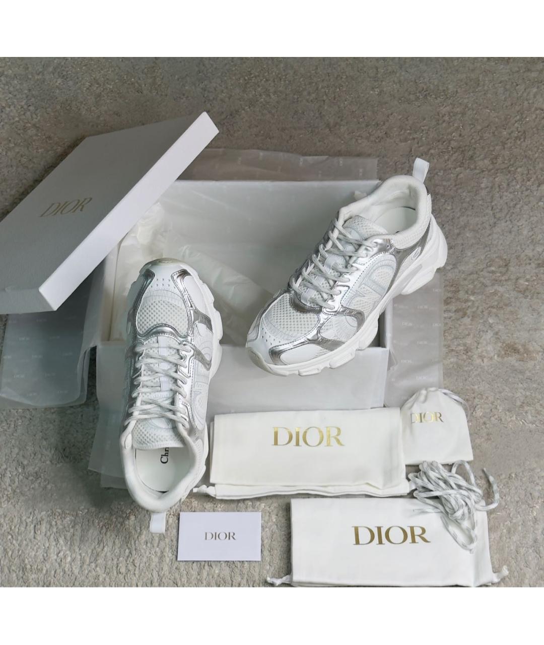 CHRISTIAN DIOR Белые текстильные кроссовки, фото 6