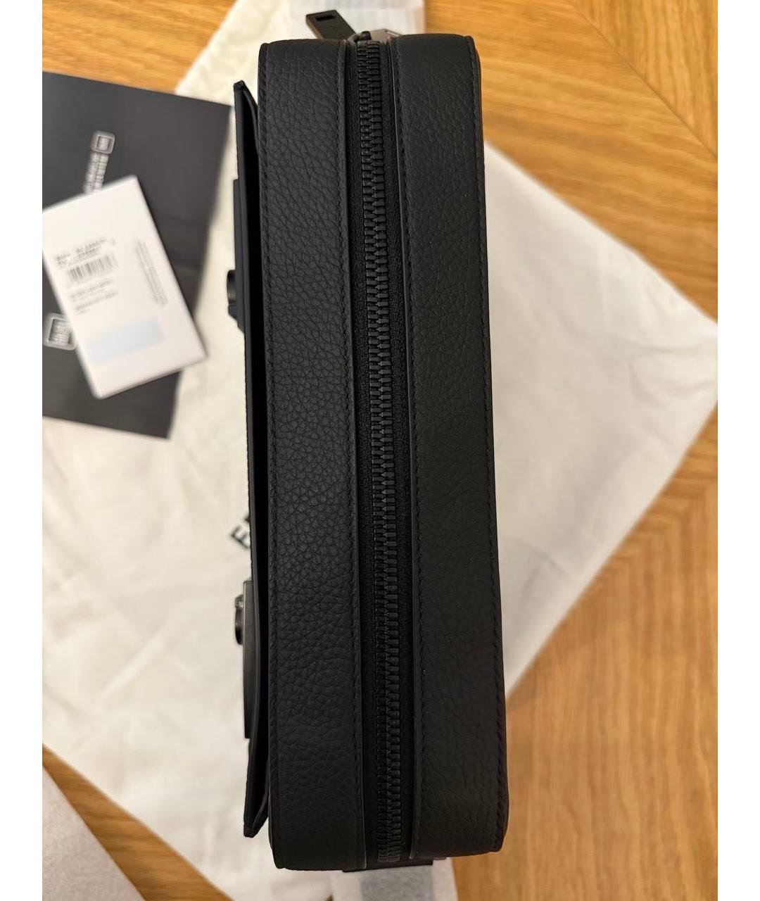 FERRAGAMO Черная кожаная сумка на плечо, фото 2