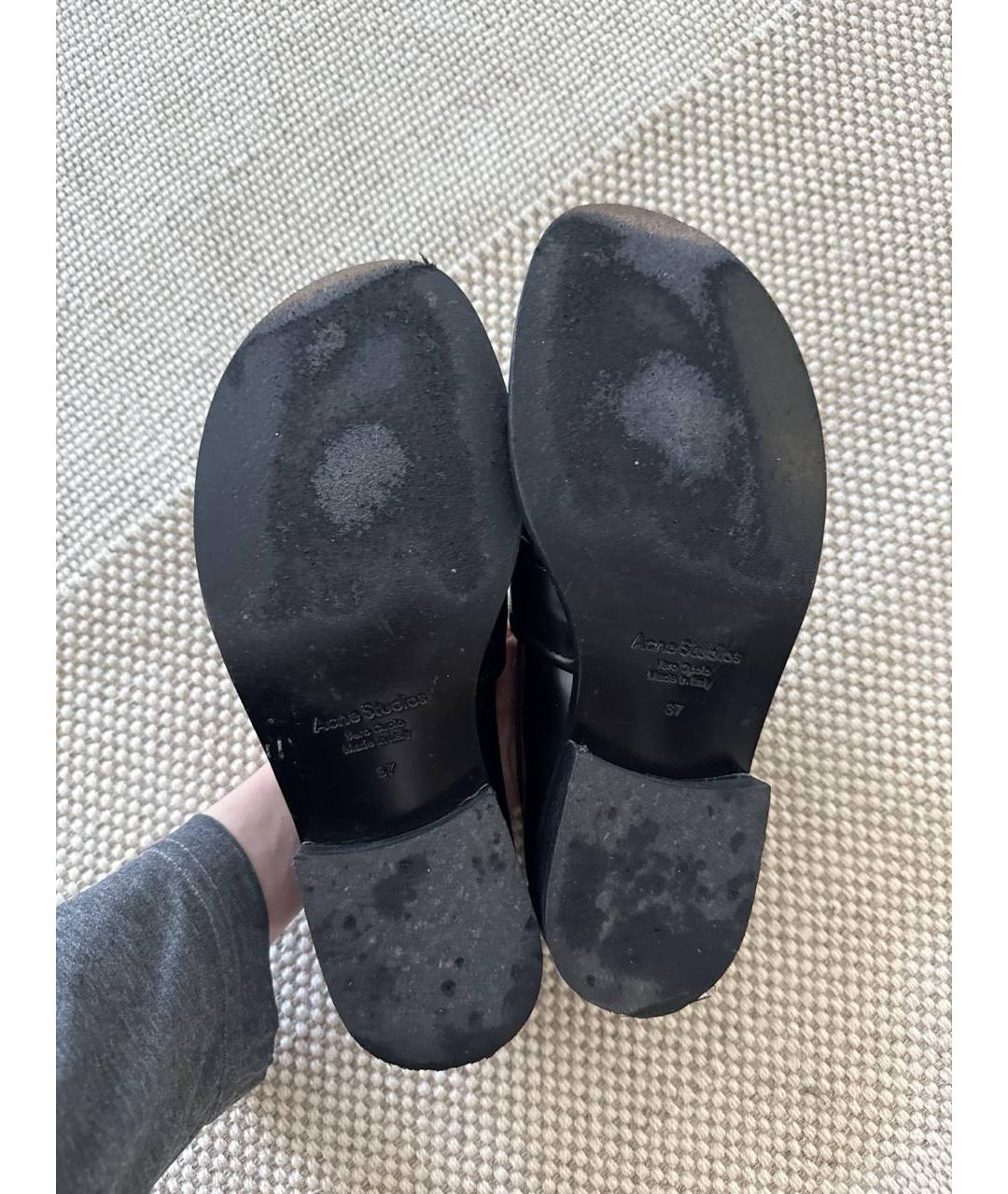 ACNE STUDIOS Черные кожаные лоферы, фото 5