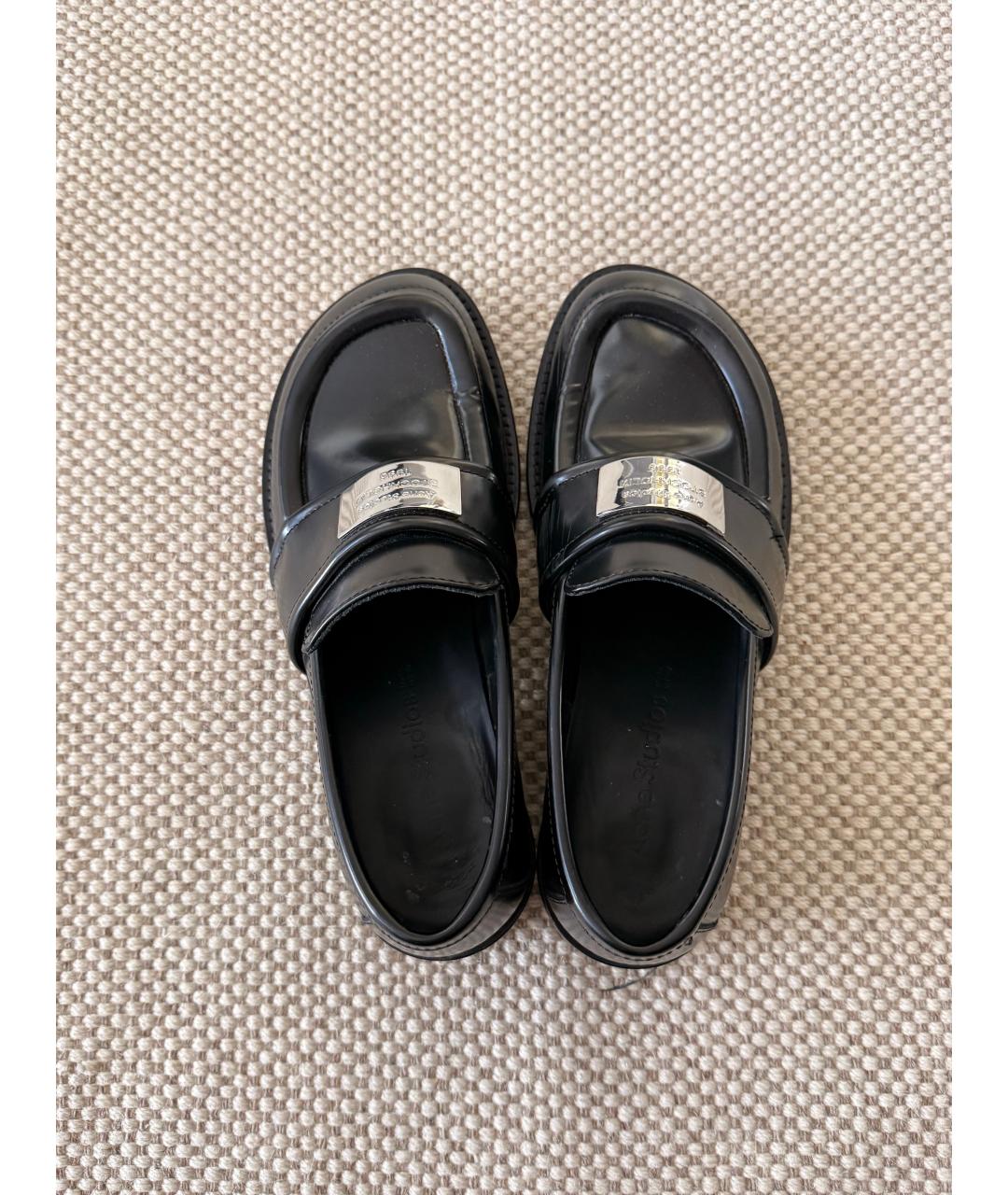 ACNE STUDIOS Черные кожаные лоферы, фото 7